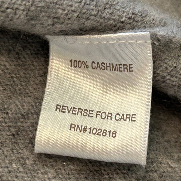 GARNET HILL GRAY WOMEN'S BOAT NECK 3/4 SLEEVE CASHMERE SWEATER SMALL S - Picture 4 of 8